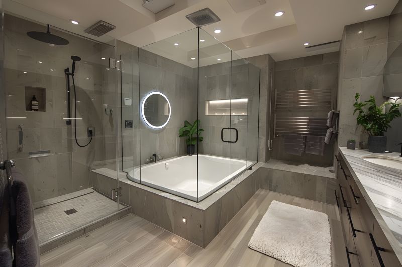 Glass Enclosed Bathtub